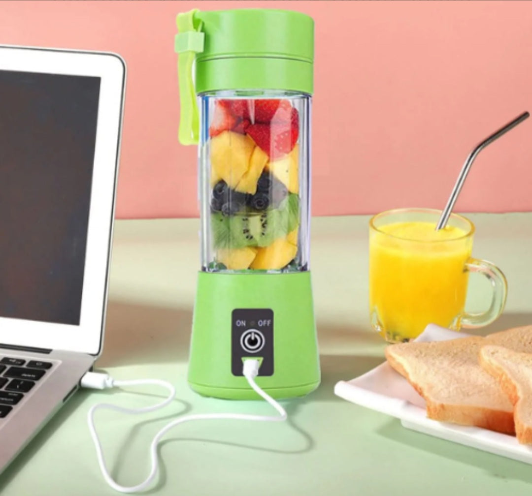 Portable Mini Electric 6 Blade Juicer Usb Charging Smoothie Milkshake Maker Automatic Fresh Squeezer Fruit Orange Lemon Kitchen Blender (random Colors)