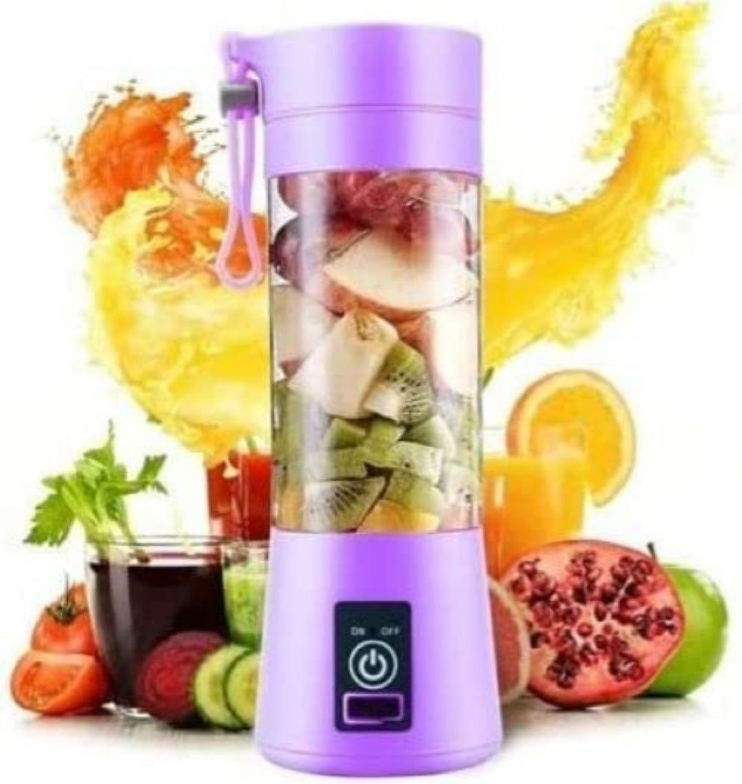 Portable Mini Electric 6 Blade Juicer Usb Charging Smoothie Milkshake Maker Automatic Fresh Squeezer Fruit Orange Lemon Kitchen Blender (random Colors)