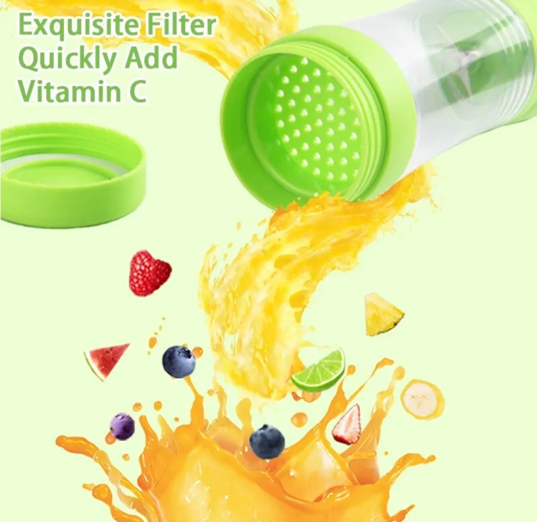 Portable Mini Electric 6 Blade Juicer Usb Charging Smoothie Milkshake Maker Automatic Fresh Squeezer Fruit Orange Lemon Kitchen Blender (random Colors)